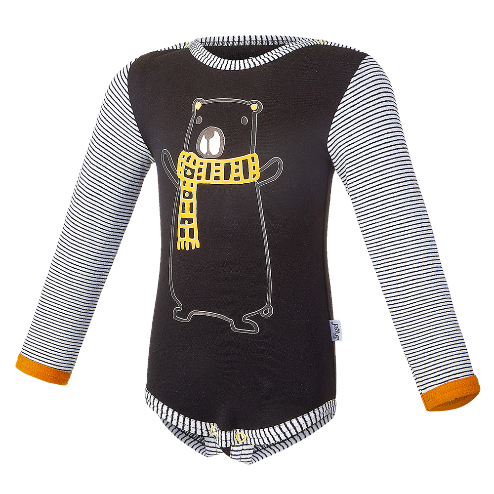 Body smyk DR rayures Outlast® - ours noir/rayures blanc noir 74