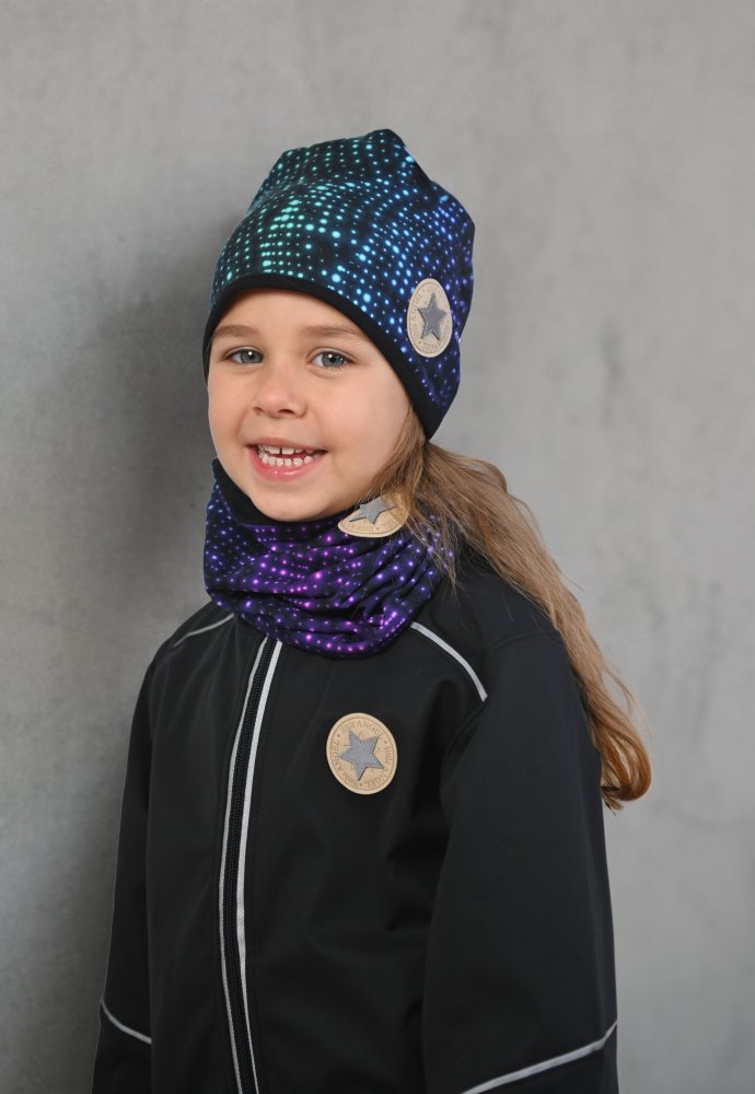 Outlast®-tal bélelt nyakmelegítő - neon pöttyös/fekete UNI - Image 3