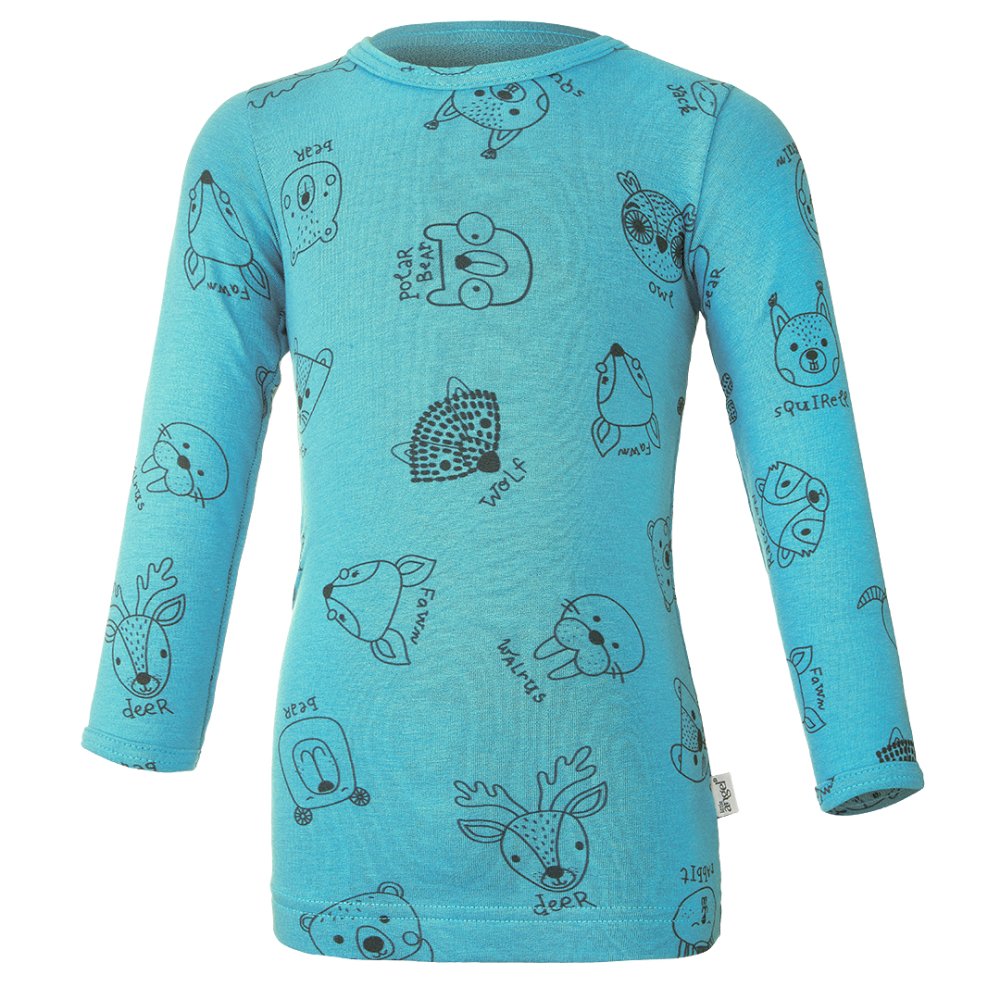 Camiseta de deslizamiento DR TISK Outlast® - animales turquesa oscuro 116