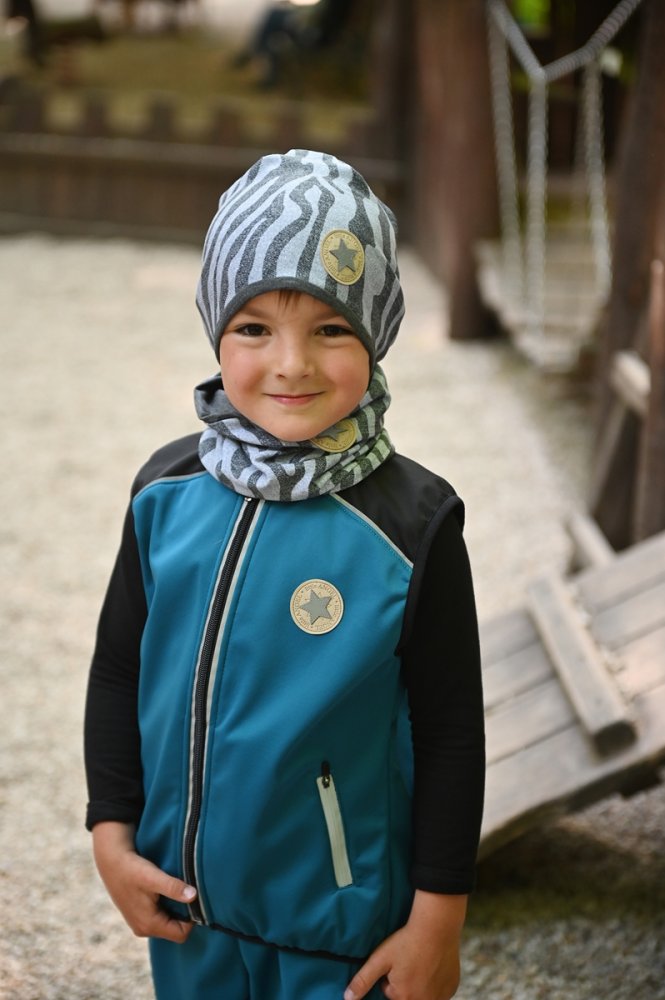 Cappello foderato Outlast® - motivo grigio-nero/melange grigio scuro 5 | 49-53 cm - immagine 3