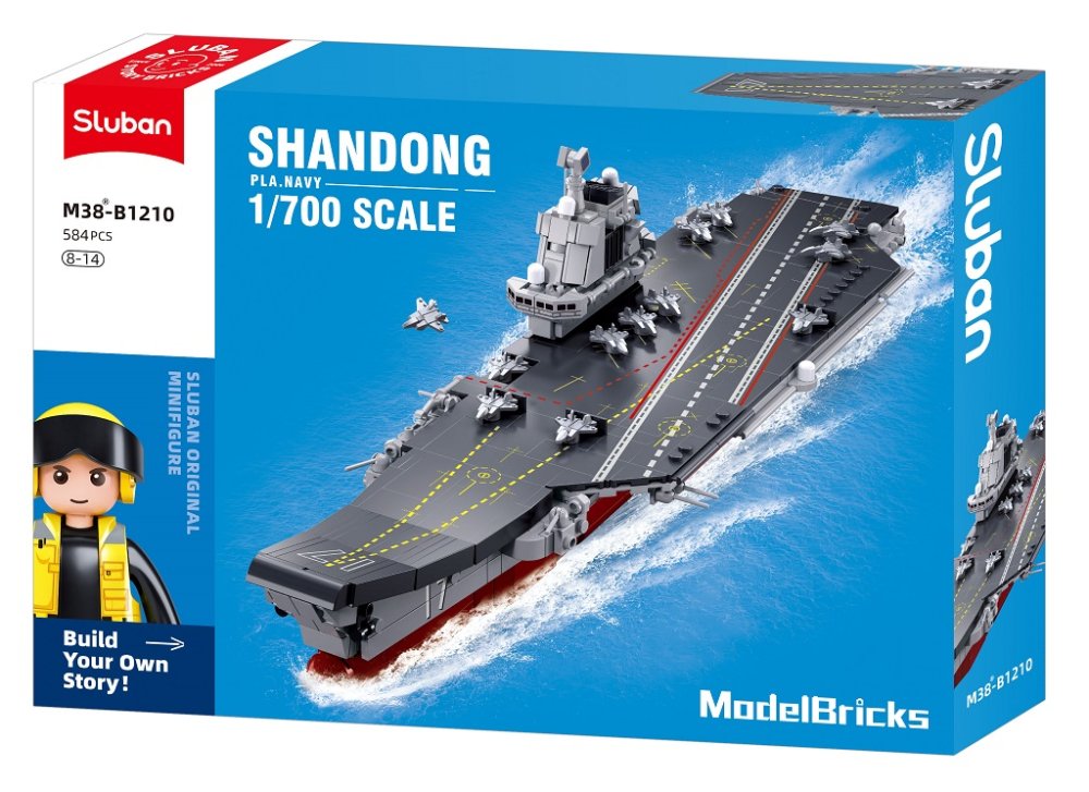 Sluban Model Bricks M38-B1210 Letadlová loď Shandong (obrázek 4)
