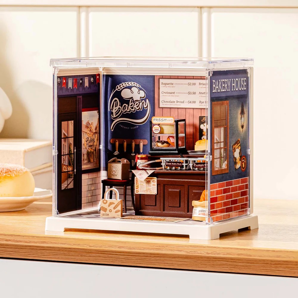 RoboTime 3D dřevěná skládačka Miniatura domečku mini Pekárna (obrázek 3)