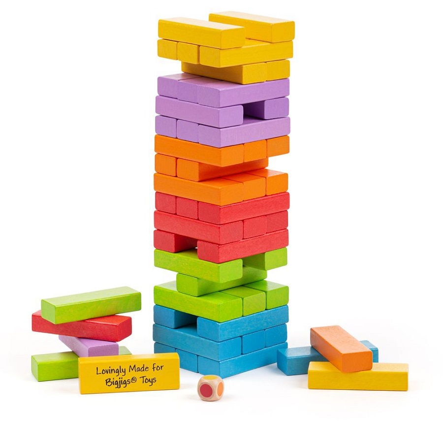 Bigjigs Toys Barevná Vratká věž
