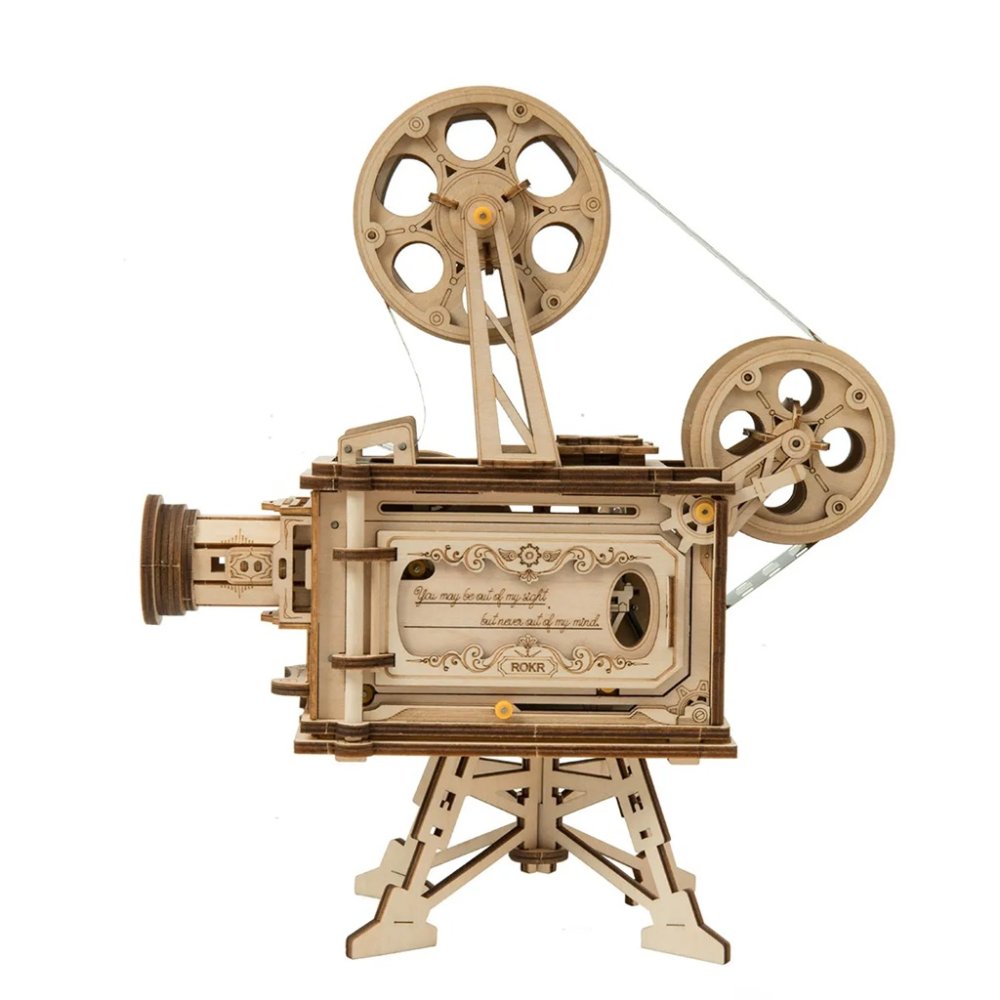 RoboTime 3D dřevěná mechanická skládačka Filmový projektor (obrázek 7)