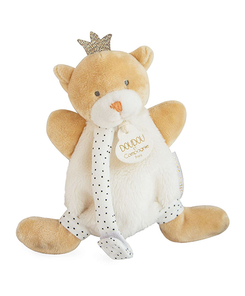 Doudou Dárková sada - Hračka s úchytem na dudlík medvídek král 15 cm (obrázek 6)