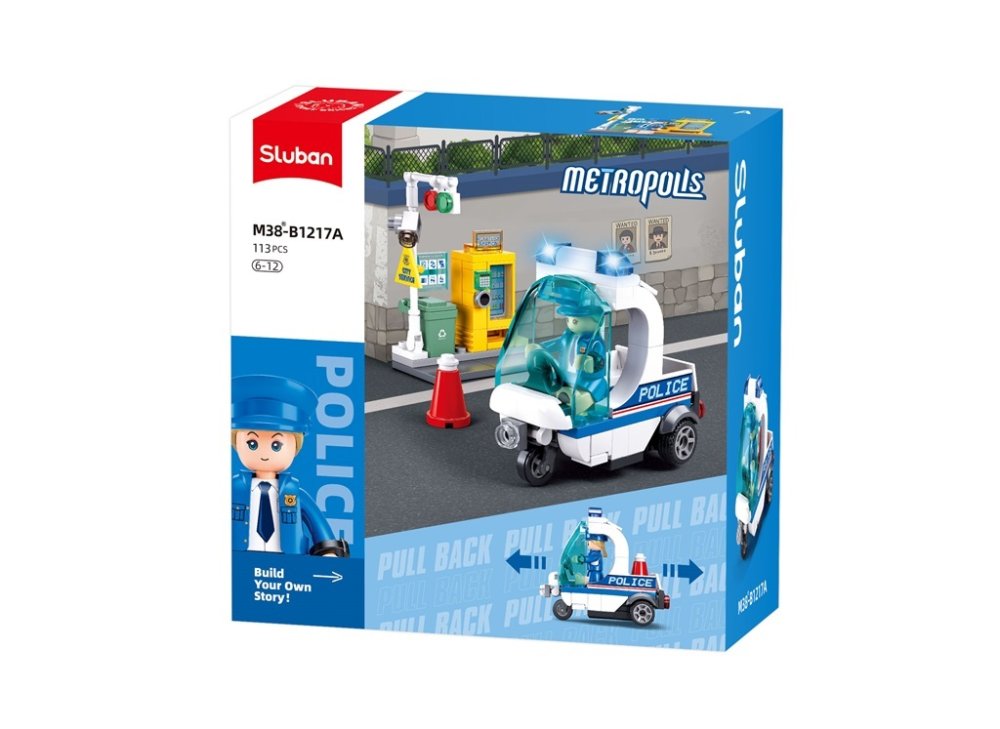 Sluban Metropolis M38-B1217A Policejní hlídka na tříkolce (obrázek 4)