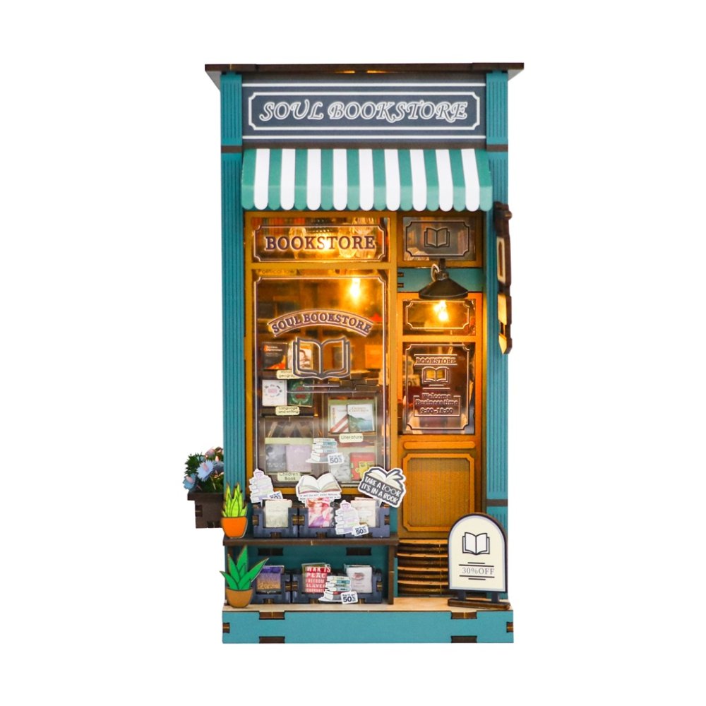 2Kids Toys 3D skládačka Zarážka na knihy Miniatura domečku Knihkupectví duše (obrázek 8)