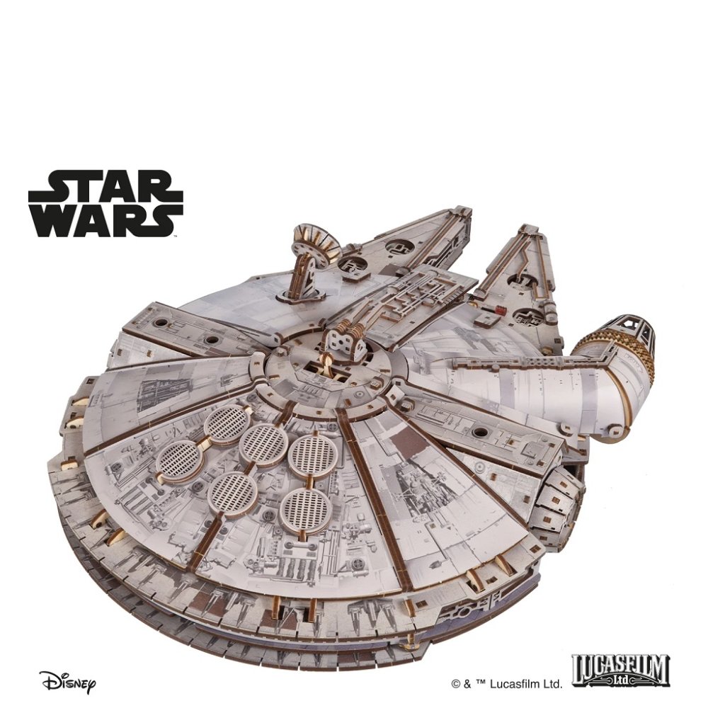 Ugears 3D dřevěná mechanická skládačka Star Wars Millennium Falcon (obrázek 9)