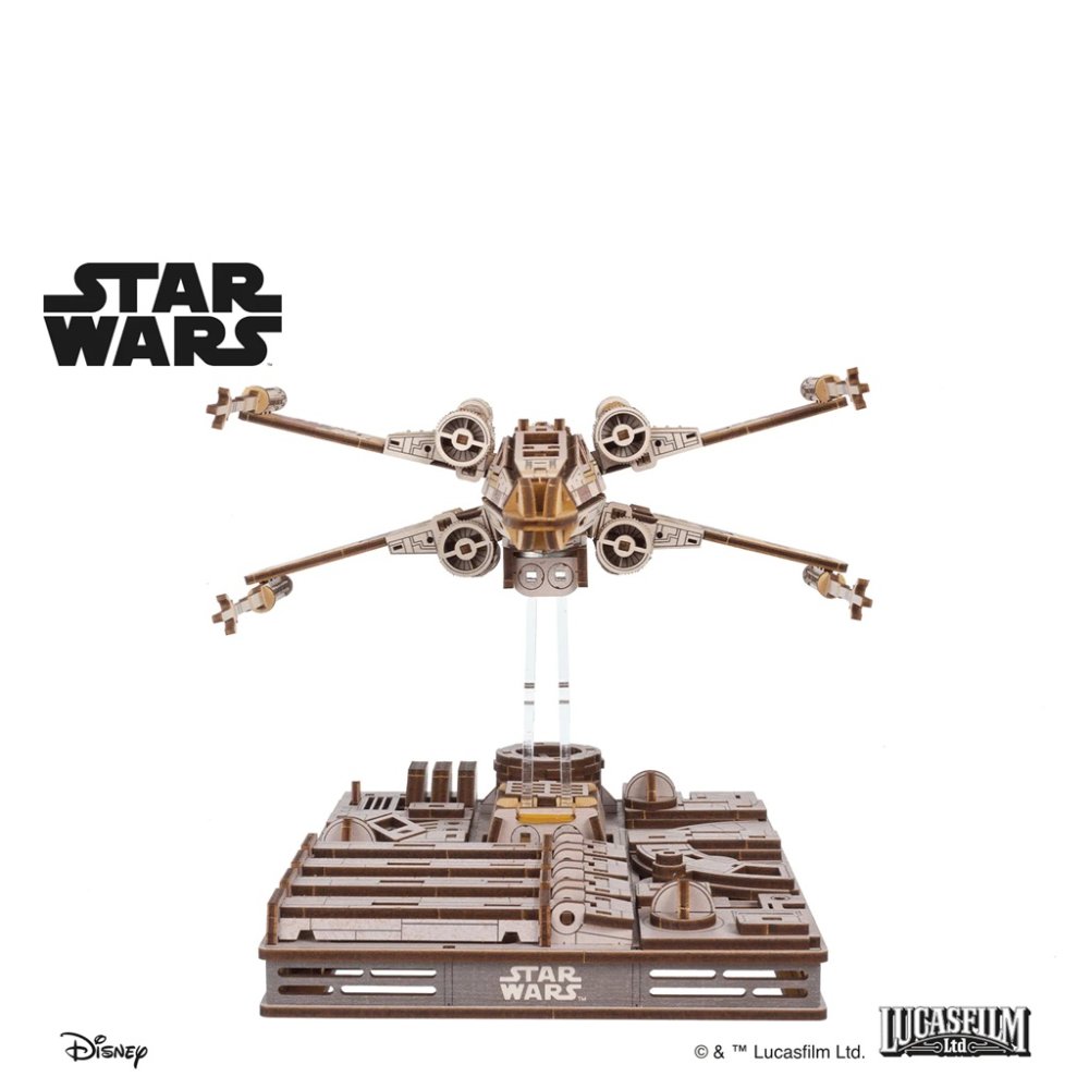 Ugears 3D dřevěná mechanická skládačka Star Wars Luke Skywalker X-Wing stíhačka (obrázek 6)