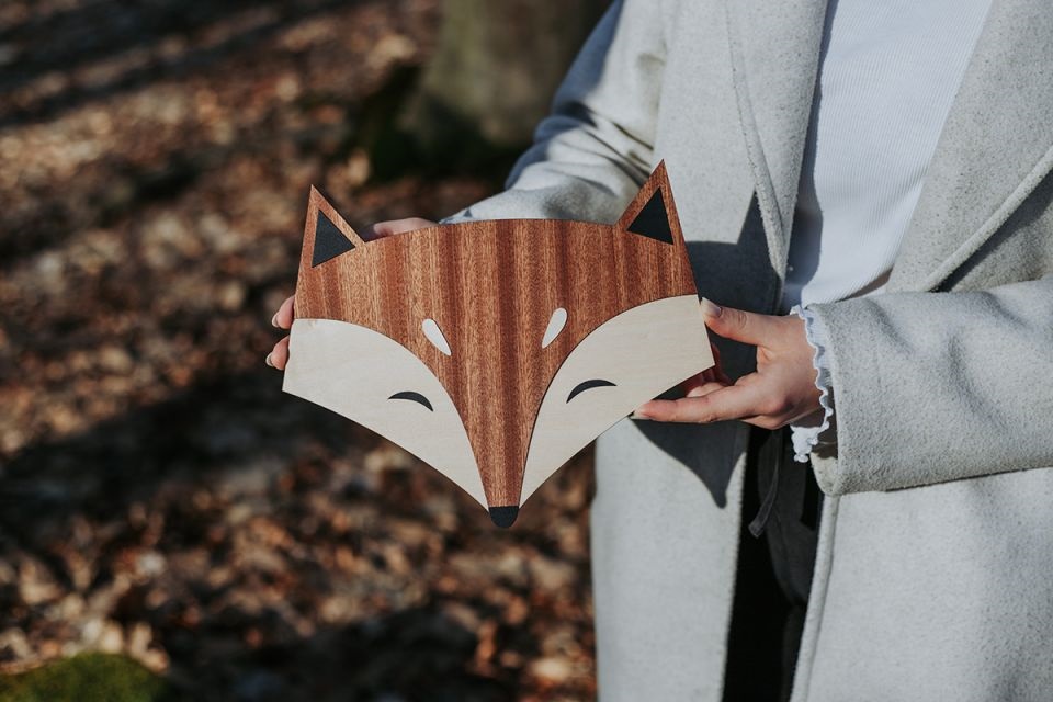 BeWooden Dekorace na zeď liška Eliška (obrázek 4)
