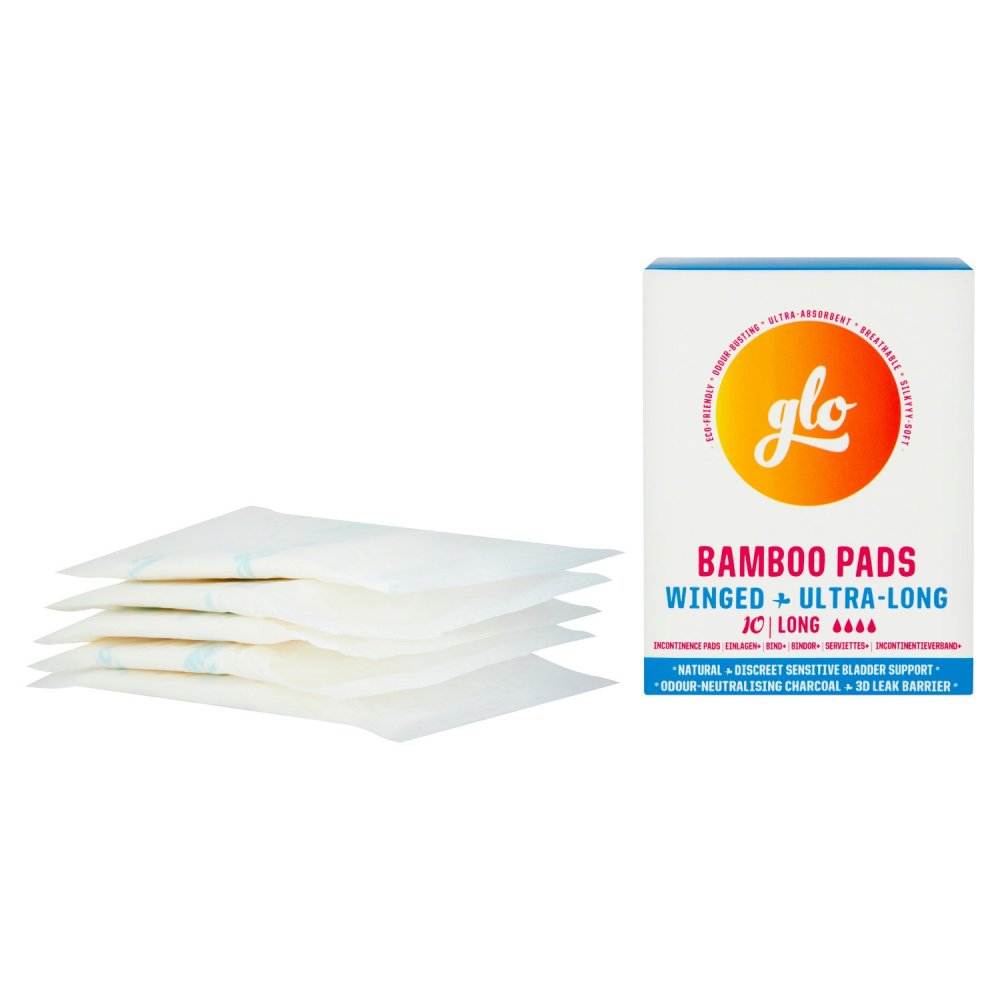 Serviettes D'incontinence En Bambou Biologique Avec Ailes Longues 10 Pcs