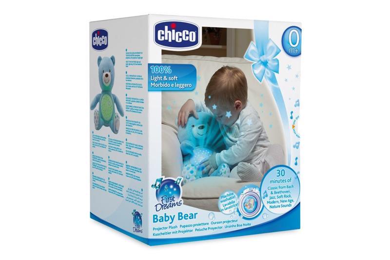 CHICCO Orsetto Addormentato Con Proiettore E Musica Baby Bear First Dreams Blu 0m+