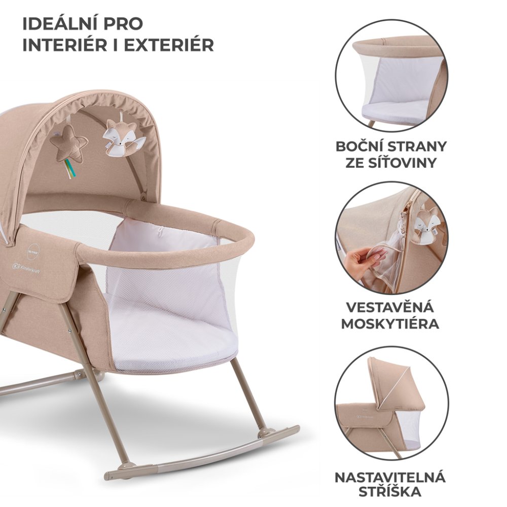 KINDERKRAFT Lettino 3 In 1 Lovi Beige