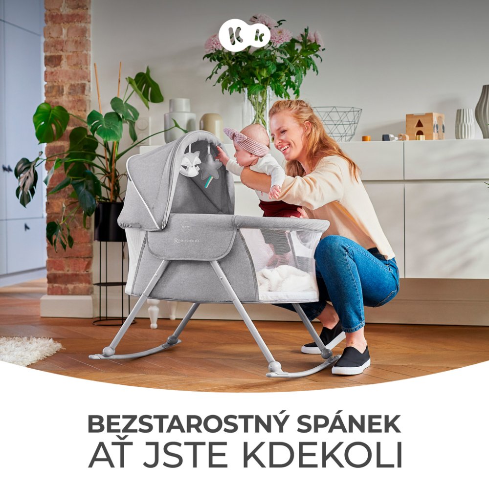 KINDERKRAFT Dječji Krevetić 3 U 1 Lovi Grey