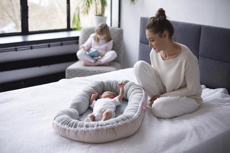 MOTHERHOOD Nest For Baby 2in1 Gray Classics 95x62 Cm