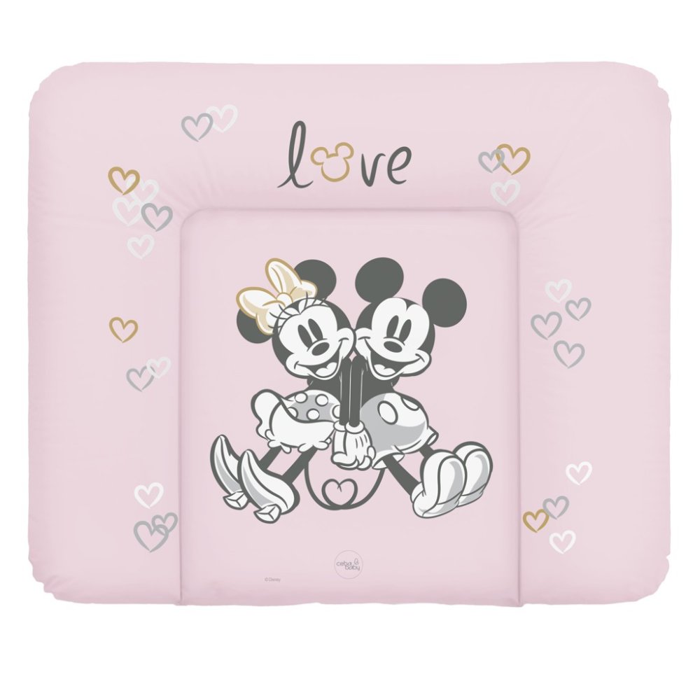 CEBA Wickelunterlage Weich Für Kommode (85x72) Disney Minnie & Mickey Pink