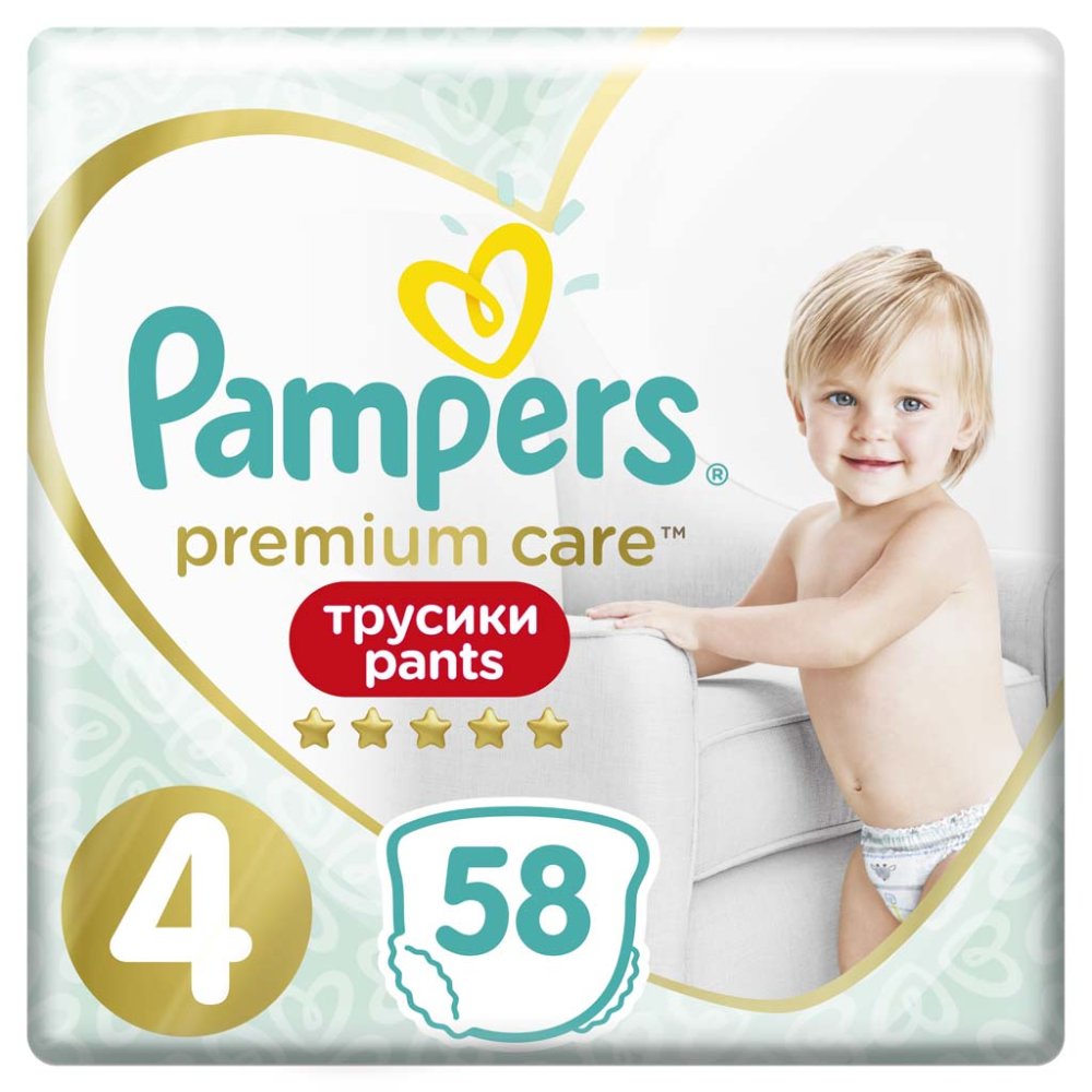 PAMPERS Premium Care Pants Jednokratne Pelene Gaćice 4 (9-15 Kg) 58 Kom