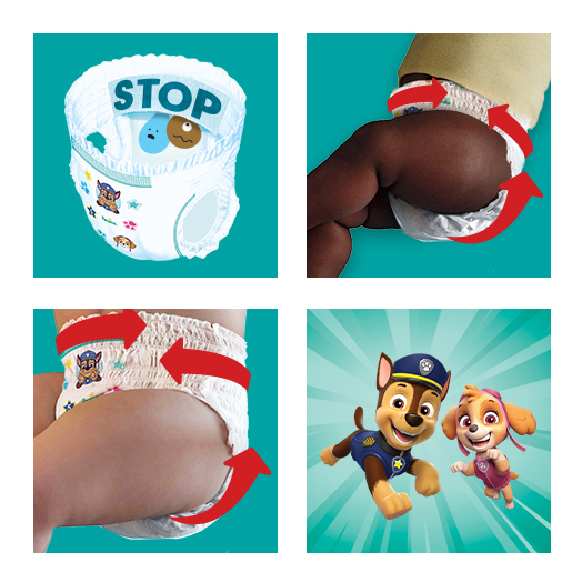 PAMPERS Pieluszki Active Baby Spodnie Paw Patrol Rozm. 5 (12-17 Kg) 132 Szt.