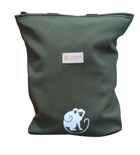 Zaino softshell per bambini Monkey Mum® - Verde scuro Grande (3-6 anni)