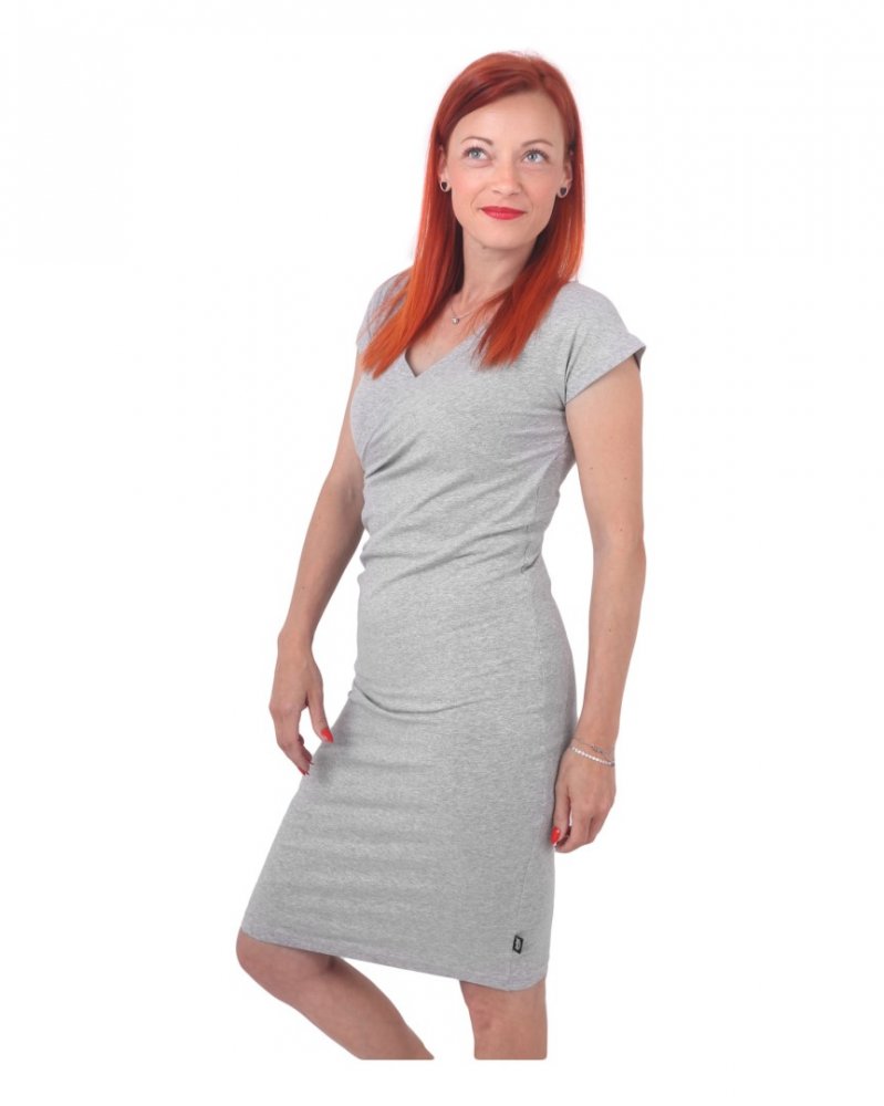 Robe pour femmes (y compris robe d'allaitement) Amalie, sans manches, grise XS/S