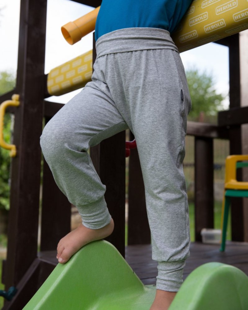 Pantalon de survêtement large pour enfants, LIGHT, gris 134 – Image 4