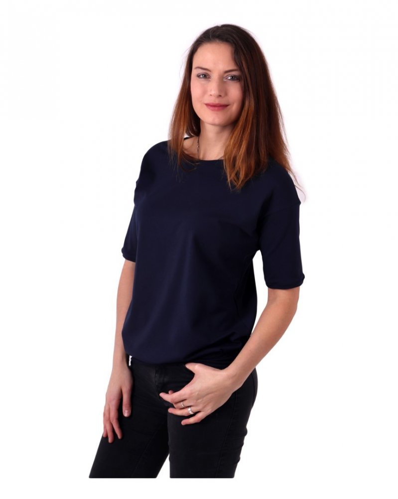 Maglietta donna oversize Darina, blu scuro S/M - immagine 3