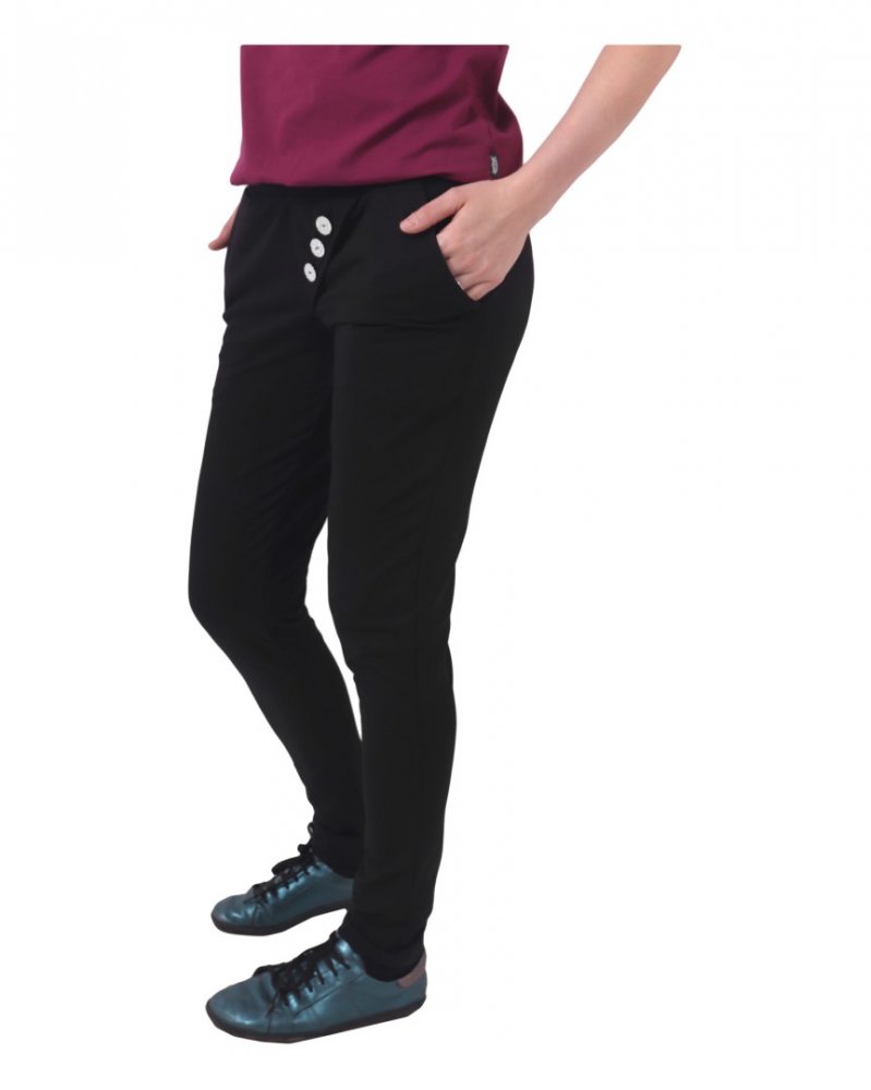 Pantaloni da tuta da donna, pantaloni da tuta Karin, nero 46 - immagine 3