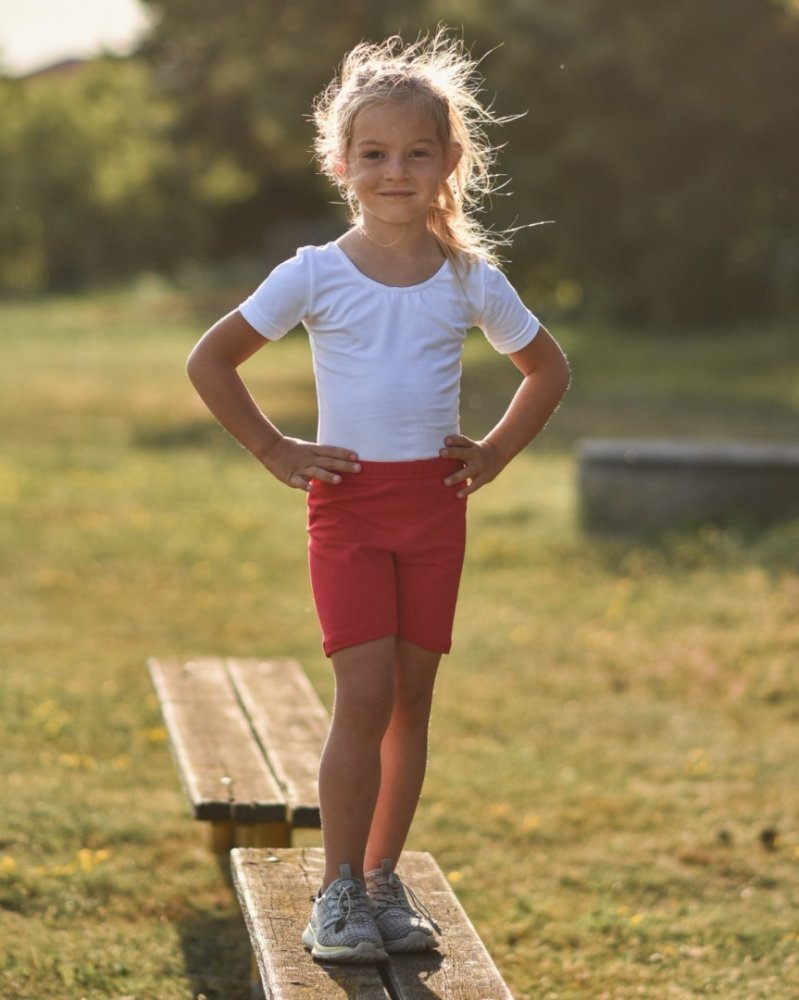 Legging court pour enfant, rouge 128 – Image 3