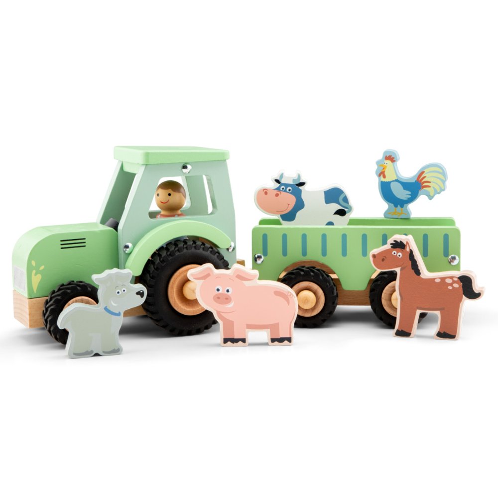 Tracteur avec remorque et animaux – Image 5