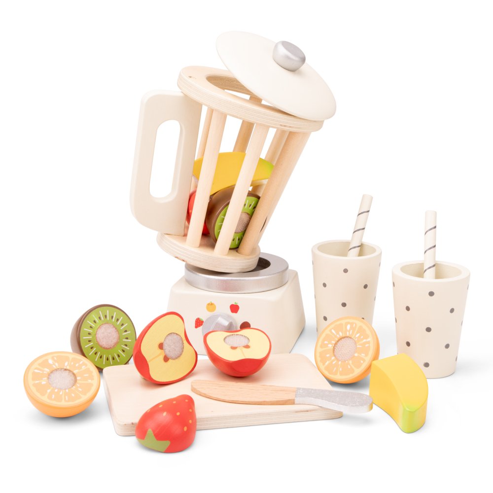 Frullatore in legno per smoothie con frutta - immagine 6