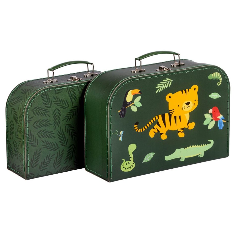 A Little Lovely Company - Ensemble de deux valises en carton - Tigre de la jungle