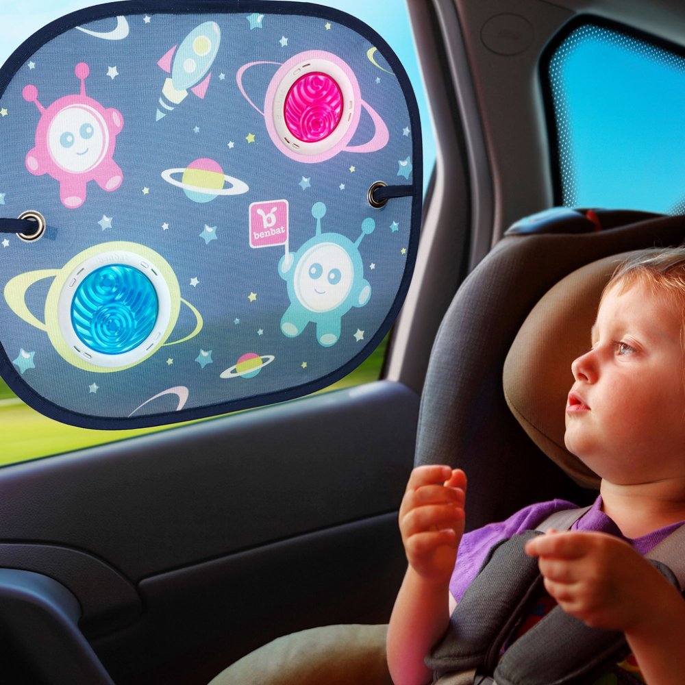 BENBAT Tendine parasole per auto con ventosa, spazio 2 pz 0m+ - immagine 3