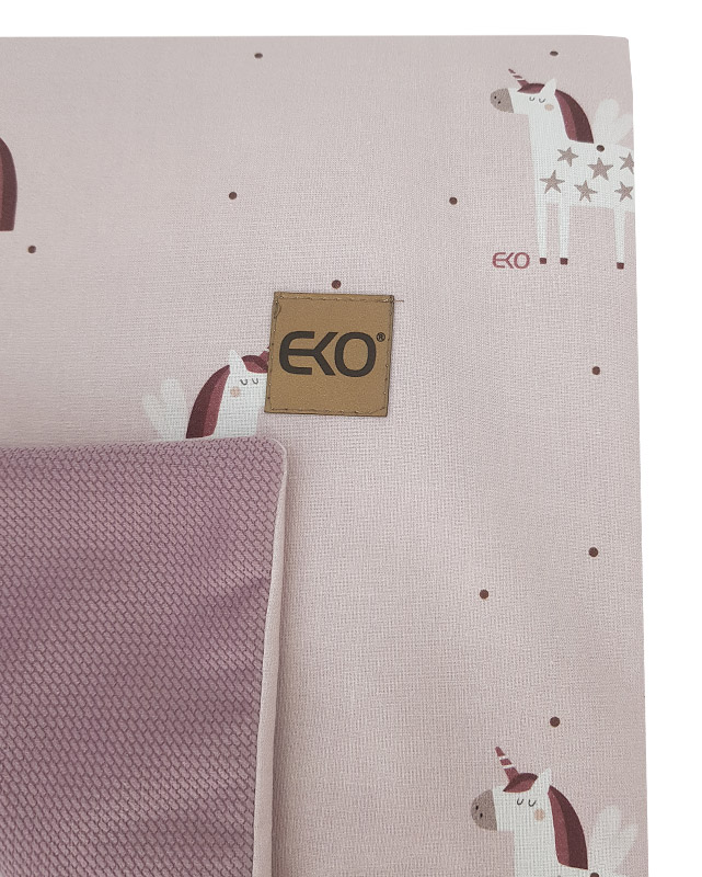 Couverture EKO en coton double face doublée de velours Licorne 100x80cm – Image 4