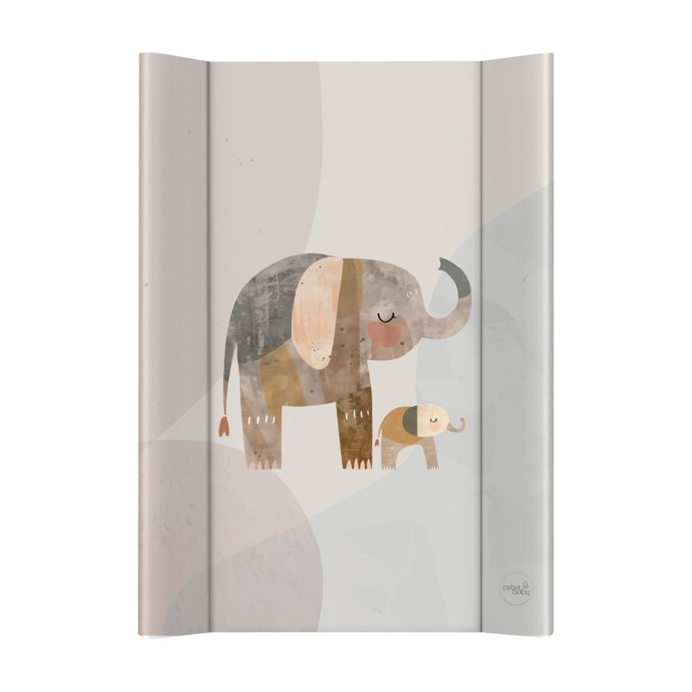CEBA BABY Matelas à langer 2 faces avec planche dure (50x70) Basic Elephant Family – Image 4