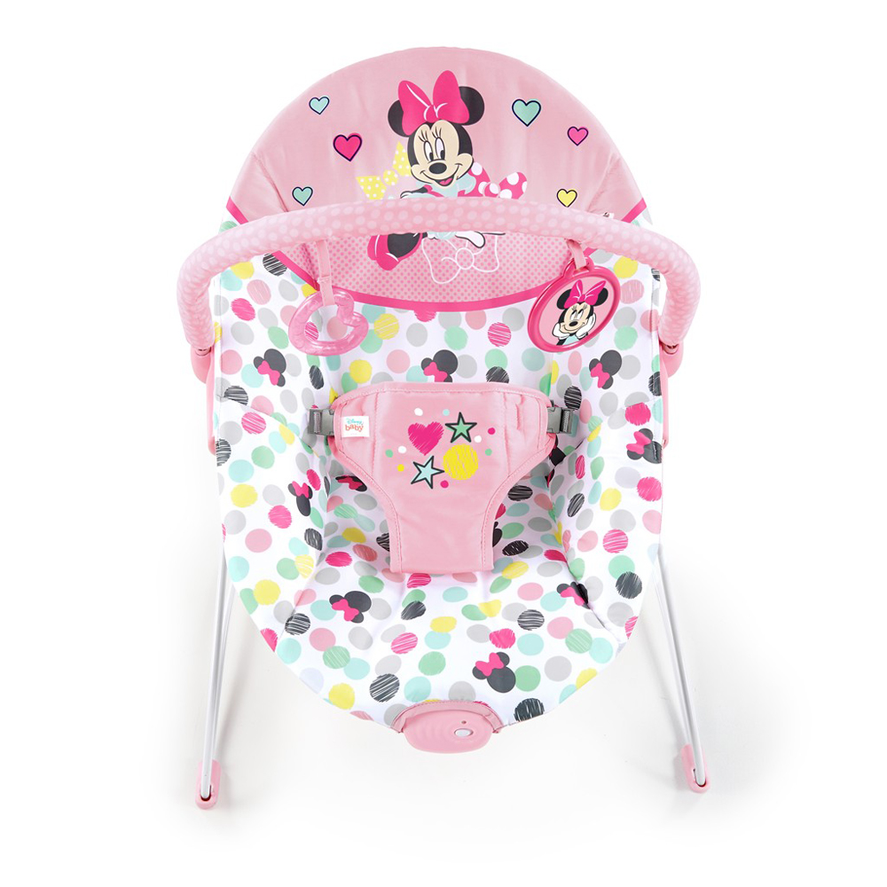 DISNEY BABY Leżaczek wibrujący Minnie Mouse Spotty Dotty 0m+ do 9 kg