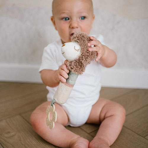 BABYONO Gioco cigolante con massaggiagengive Lama Luna 3m+ - immagine 4