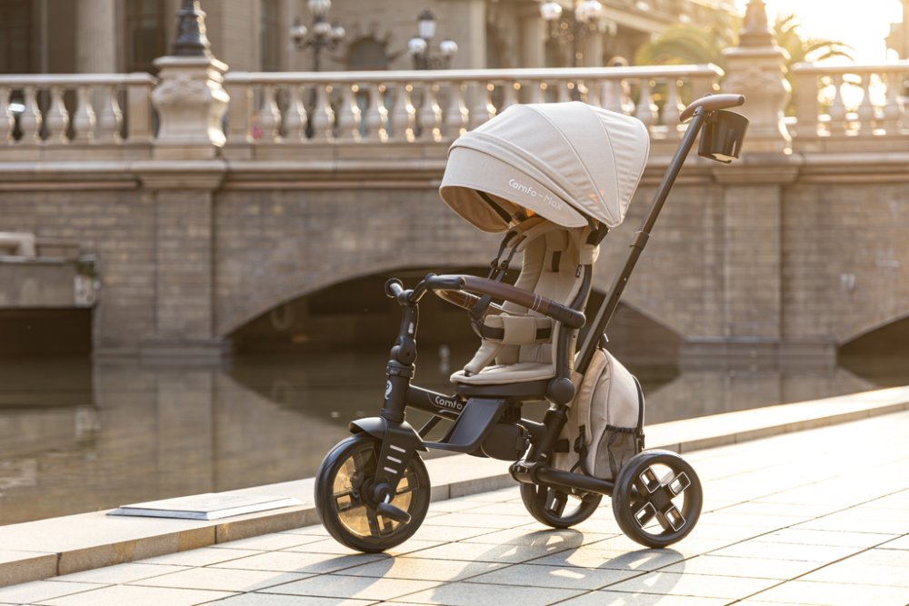 QPLAY Triciclo Comfo Max Grey, 8 in 1, età 10-72 mesi - immagine 7