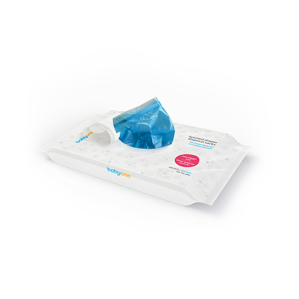 BABYONO Sacchetti profumati per lo smaltimento dei pannolini, 100 pz.