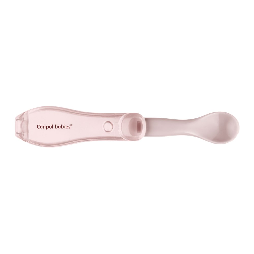 CANPOL BABIES Cucchiaino Pieghevole da Viaggio Rosa