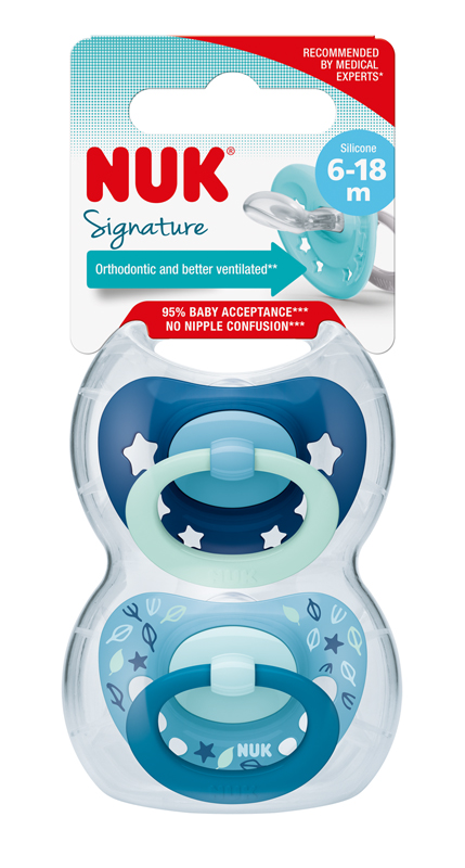 NUK Succhietto Signature 6-18m 2 pz box bambino - immagine 3