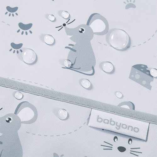 BABYONO Bavaglino Mouse 34 x 33 cm, 6m+ - immagine 6
