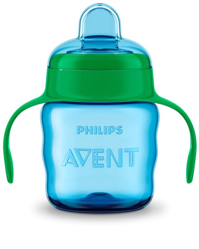 Philips AVENT Tasse à bec Classic 200 ml avec poignées garçon+cadeau PETITE&MARS Bol 6m+ – Image 3