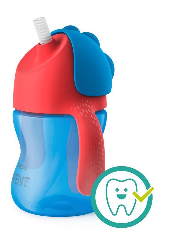 Philips AVENT Szívószálas pohár 200 ml fiú+ajándék PETITE&MARS Tálka 6h+ - Image 3