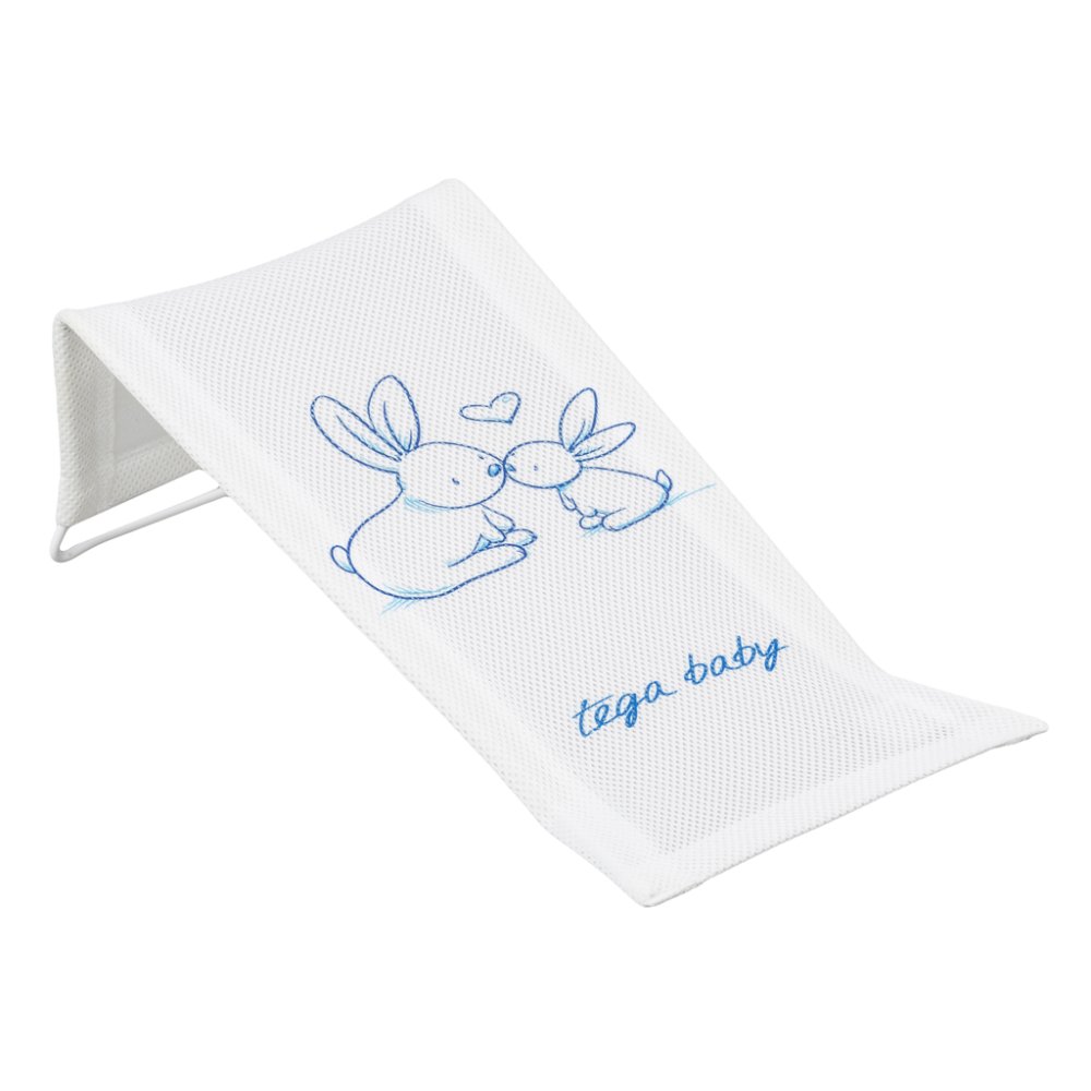 TEGA BABY Transat de bain en tissu Little Bunnies - blanc