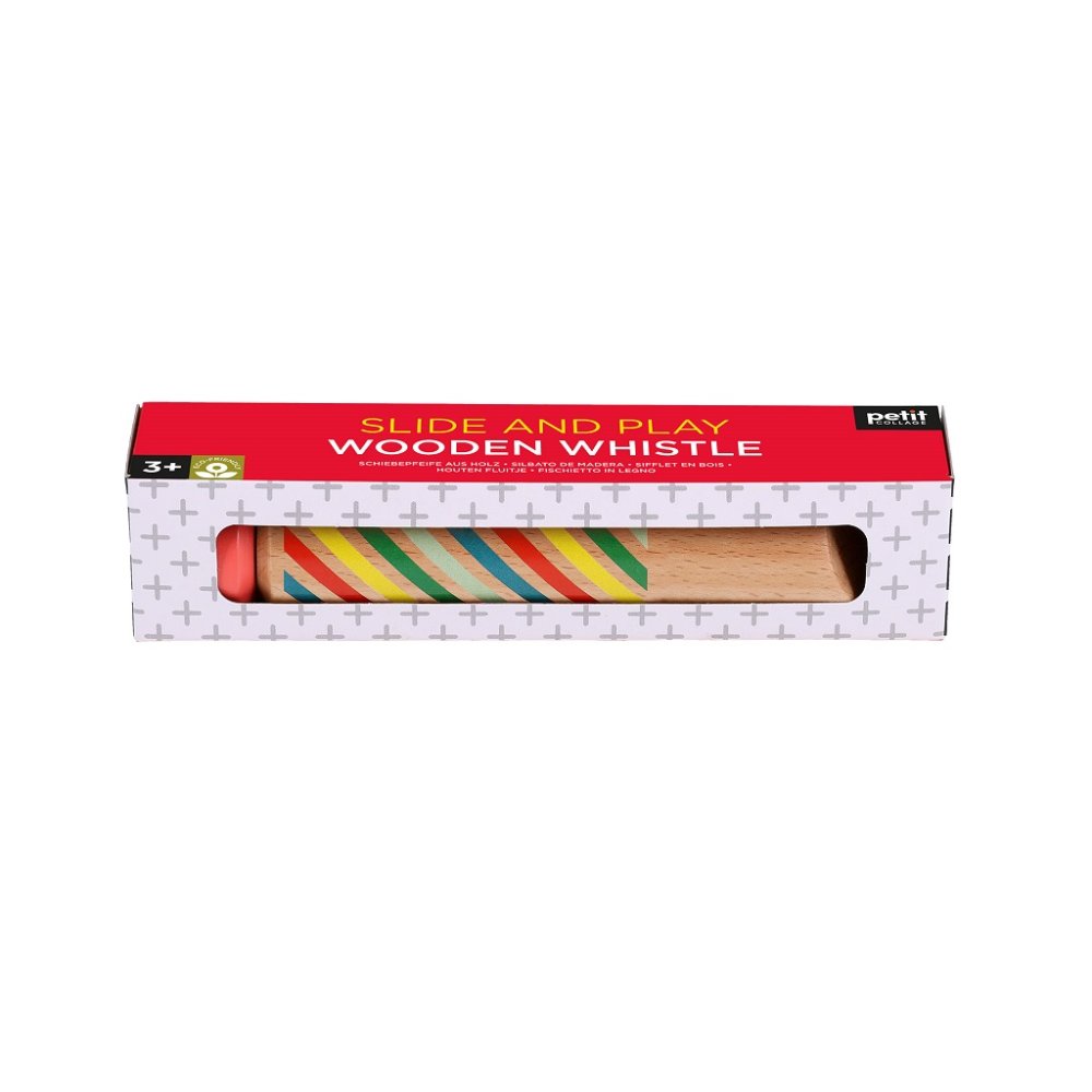 Petit Collage Silbato de madera grande con rayas - Imagen 6