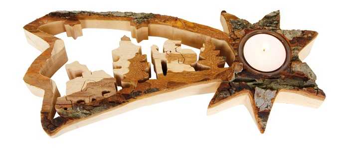 small foot Weihnachtsdeko Teelichthalter Sternschnuppe