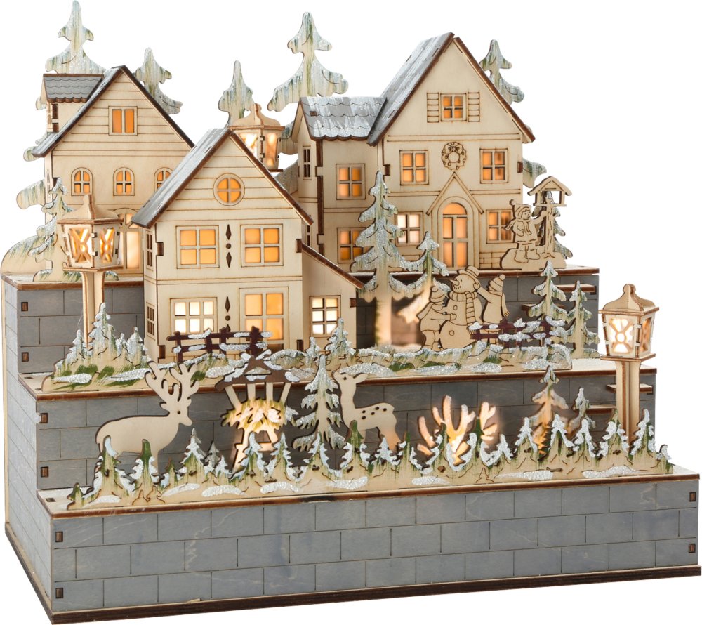 small foot Lampada in legno villaggio invernale