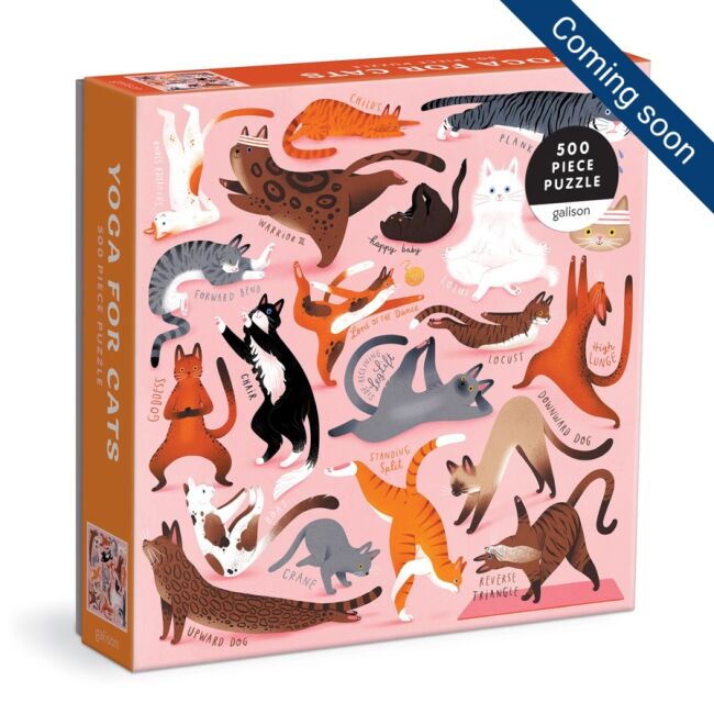 Galison Puzzle Yoga für Katzen 500 Teile