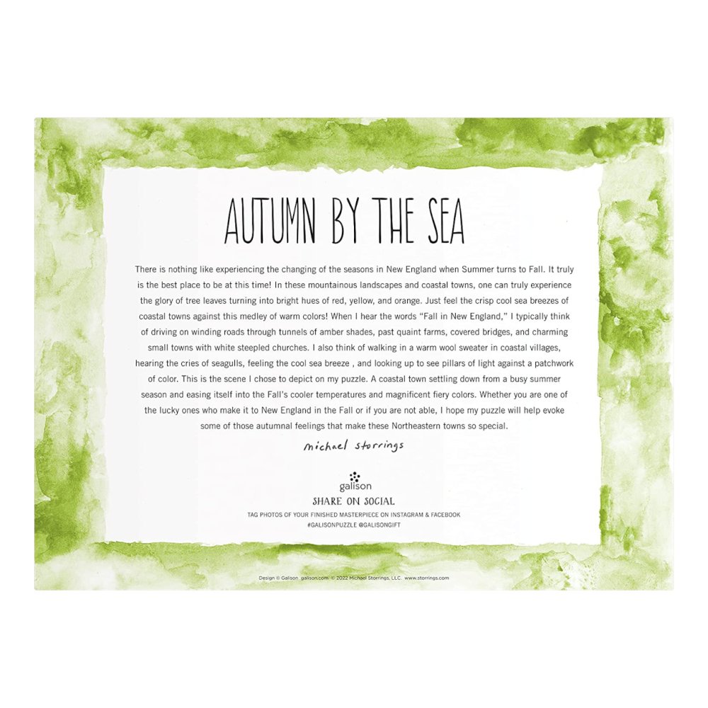 Puzzle Galison Automne au bord de la mer 1000 pièces – Image 3