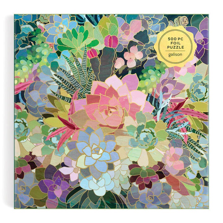 Galison Puzzle Sukkulenten-Mosaik 500 Teile – Bild 4